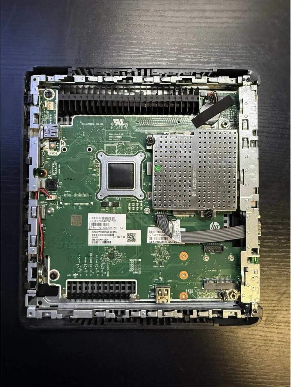 HP t620 Flexible Thin Client Motherboard & Inner Frame 741867-005 AS IS